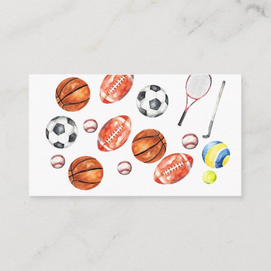 Oh Boy ALL STAR SPORT Baby Shower Diaper Raffle Begleitkarte (Rückseite)