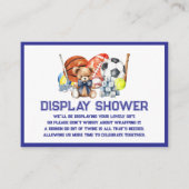 Oh Boy ALL STAR SPORT Baby Shower Display Shower Begleitkarte (Vorderseite)