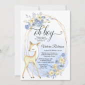 Oh Boy Baby Boy Deer Baby Dusche Einladung (Vorderseite)