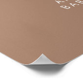 Oh Boy Baby Dusche Drehbuch modern braun elegant Poster (Ecke)