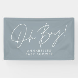 Oh Boy Baby Dusche Drehbuch moderne Baby Blue eleg Banner
