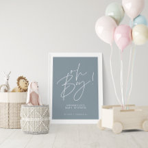 Oh Boy Baby Dusche Drehbuch moderne Baby Blue eleg