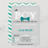 Oh Boy Baby Dusche einladen Einladung (Vorne/Hinten)