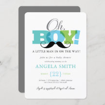 Oh Boy Baby Dusche Einladung