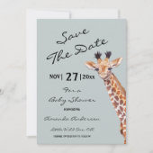 Oh Boy Baby Giraffe Baby Dusche Save The Date (Vorderseite)