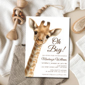 Oh Boy Baby Giraffe Baby Shower Einladung