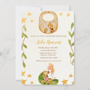 Oh Boy Baby Giraffe Baby Shower Einladung