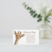 Oh Boy Baby Giraffe Bücher für Baby Dusche Begleitkarte (Stehend Vorderseite)