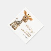 Oh Boy Baby Giraffe Niedlich Boy Baby Shower Serviette (Ecke)