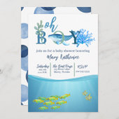 Oh Boy Baby shark Einladung (Vorne/Hinten)