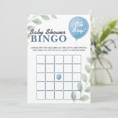 Oh Boy Baby Shower | Bingo Karten (Stehend Vorderseite)