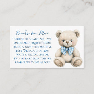 Oh Boy Baby Shower Buchwunschkarte Begleitkarte