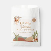 Oh Boy Baby Shower Cactus | Boho Südwestwüste Geschenktütchen (Vorderseite)