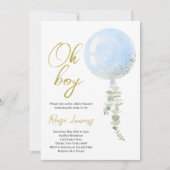 Oh Boy Baby Shower Einladung (Vorderseite)