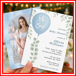 Oh Boy Baby Shower | Foto Einladung