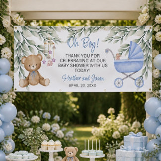 Oh Boy Baby Shower Hintergrund Banner