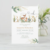 Oh Boy Baby Shower Invitation Einladung (Stehend Vorderseite)