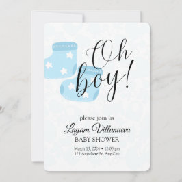 "Oh Boy" Baby Shower Invitation  Einladung