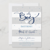 Oh Boy Baby Shower Invitation Einladung (Vorderseite)