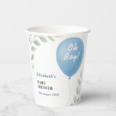 Oh Boy Baby Shower | Modern Pappbecher (Vorderseite)