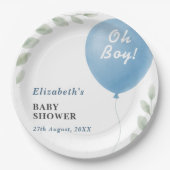 Oh Boy Baby Shower | Modern Pappteller (Vorderseite)