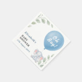 Oh Boy Baby Shower | Moderne Servietten (Ecke)