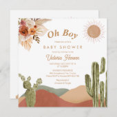 Oh Boy Baby Shower Southwes Boho Cactus Desert (Vorne/Hinten)