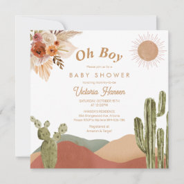 Oh Boy Baby Shower Southwes Boho Cactus Desert
