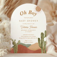 Oh Boy Baby Shower Southwestern Boho Wüste