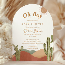 Oh Boy Baby Shower Southwestern Boho Wüste Einladung