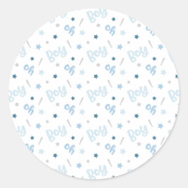 Oh Boy Baby Shower Sticker