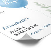 Oh Boy Baby Shower | Willkommensschild Poster (Ecke)