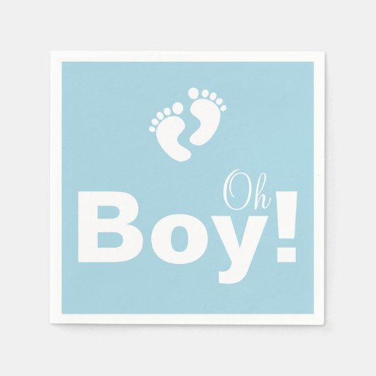 Oh Boy Baby Showpapier Napkin Set Serviette (Vorderseite)