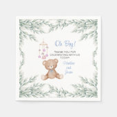Oh Boy Baby Showpapier Napkins Serviette (Vorderseite)