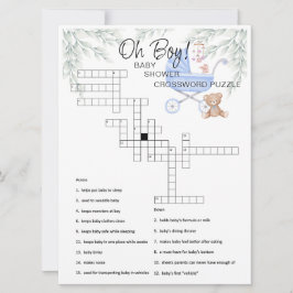Oh Boy Baby Stoller Mobile Crossword Puzzcard