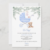 Oh Boy Baby Stroller und Mobile Dusche Einladung (Vorderseite)