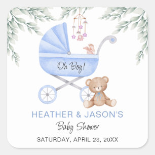 Oh Boy Baby Stroller und Mobile Dusche Square Stic Quadratischer Aufkleber