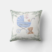 Oh Boy Baby Stroller und Mobile Personalisiert Kissen (Rückseite)