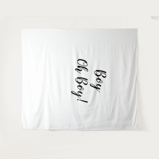 Oh Boy Backdrop Oh Boy Banner Tapestry Wandteppich (Vorderseite (Horizontal))