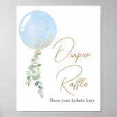 Oh Boy Balloon Baby Duschdusche Windelwanne Poster (Vorne)