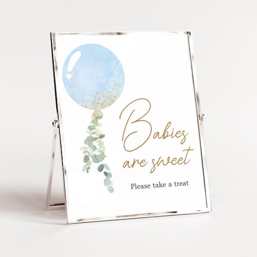 Oh Boy Balloon Baby Shower Babys sind süß Poster