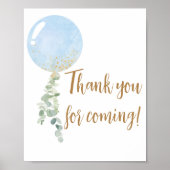 Oh Boy Balloon Baby Shower Danke, dass du gekommen Poster (Vorne)
