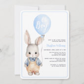 Oh Boy Balloon Baby Shower Einladung (Vorderseite)