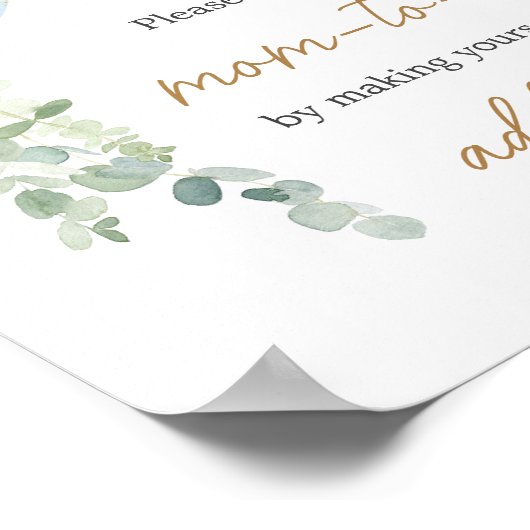 Oh Boy Balloon Baby Shower Envelope Station Poster (Ecke)