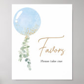 Oh Boy Balloon Baby Shower Favoriten Poster (Vorne)