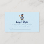 Oh Boy Baseball Baby Dusche Windeln Raffel Tickets Begleitkarte (Vorderseite)