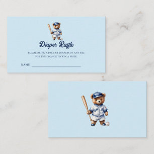 Oh Boy Baseball Baby Shower Windel-Raffel-Tickets Begleitkarte