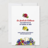 Oh Boy Baseball in Blume Babydusche Einladung (Rückseite)