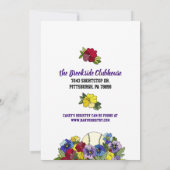 Oh Boy Baseball in Blume Babydusche Einladung (Rückseite)