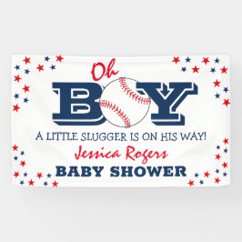 'Oh Boy' Baseball Sport Baby Dusche Banner
